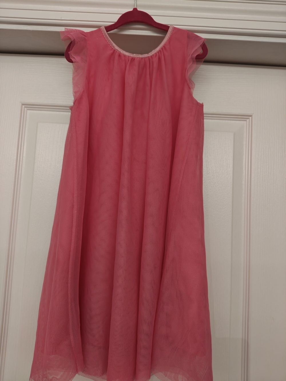 H&M Pink Girls Chiffon Overlay Dress